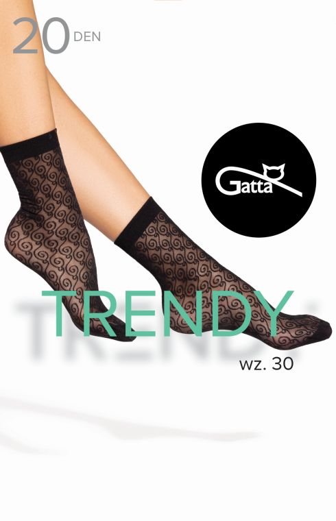 Vzorované silonkové ponožky TRENDY 30