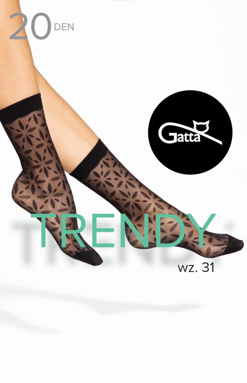 Vzorované silonkové ponožky TRENDY 31