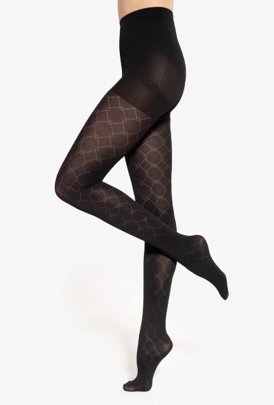 Vzorované push-up pančuchy MODELINE 07