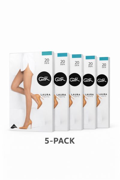 Pančuchy LAURA 20 DEN 5 PACK - telové opal 