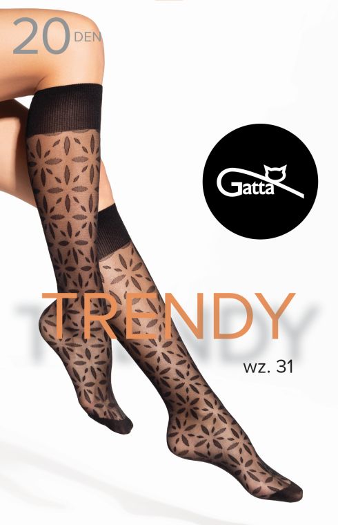 Vzorované silonkové podkolienky TRENDY 31