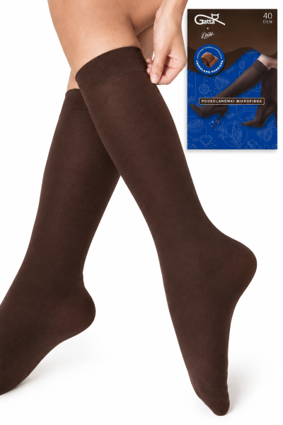 Podkolienky 40 DEN - tmavá čokoláda - dark choco