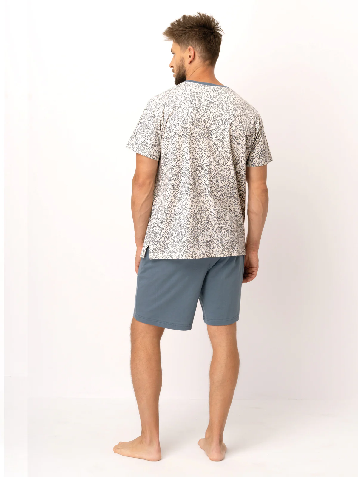 Pánske krátke bavlnené pyžamo MNS 748