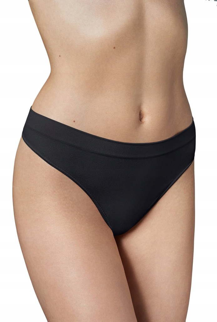 Bezšvové tangá s vyšším strihom LILI čierne