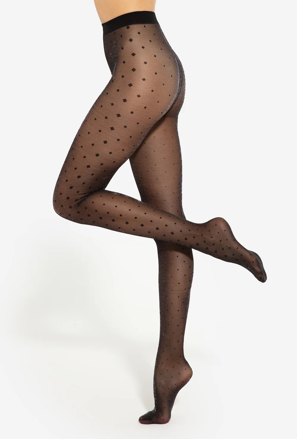 Vzorované pančuchy SILVER PARTY 14