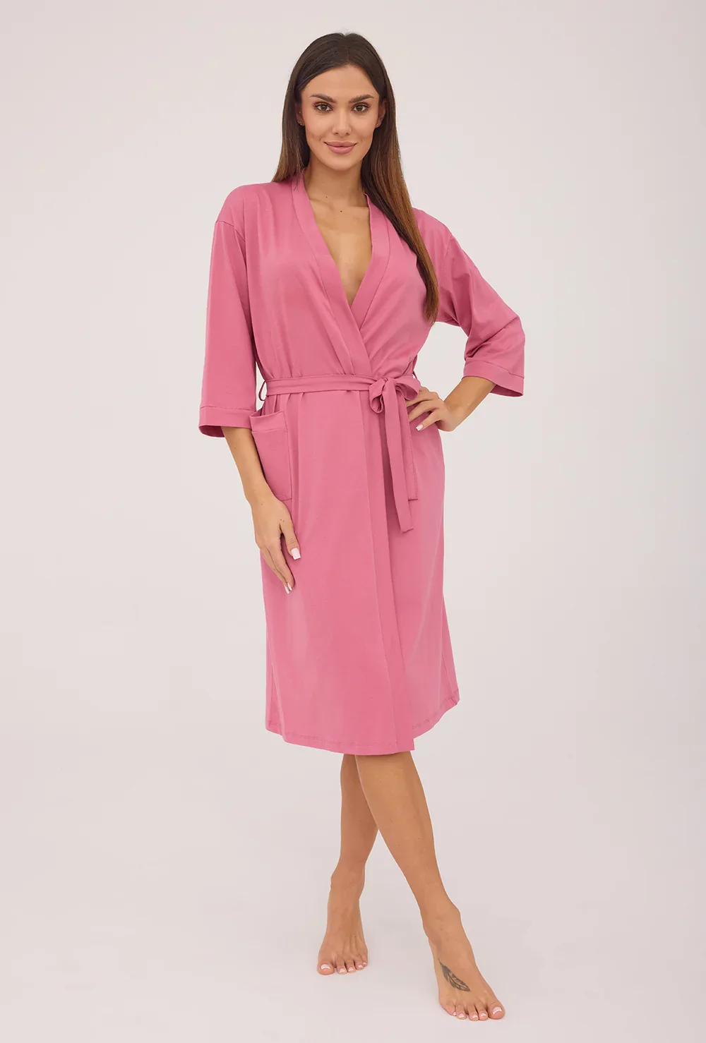 Dámsky bavlnený župan SARA - ružový