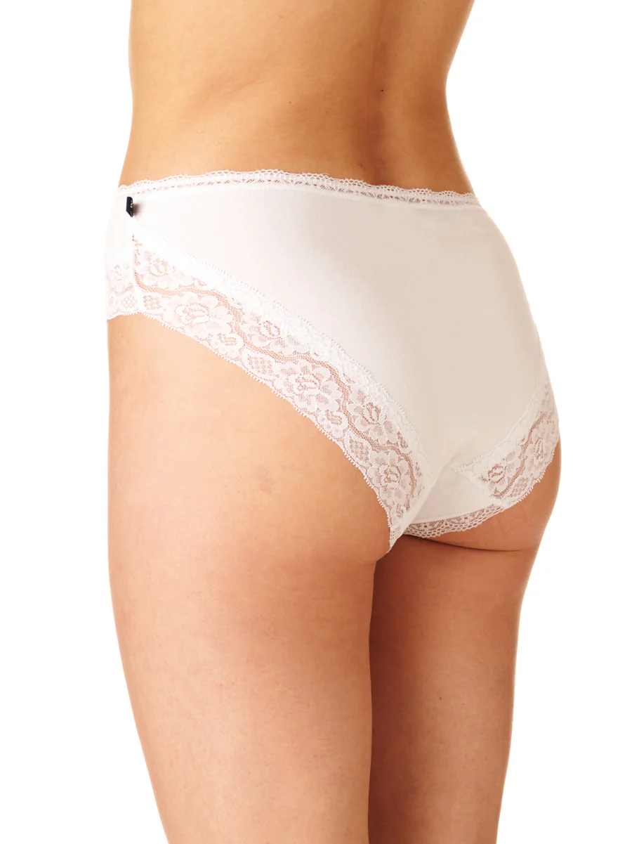 Nohavičky s čipkou LPC 142 biele 2PACK