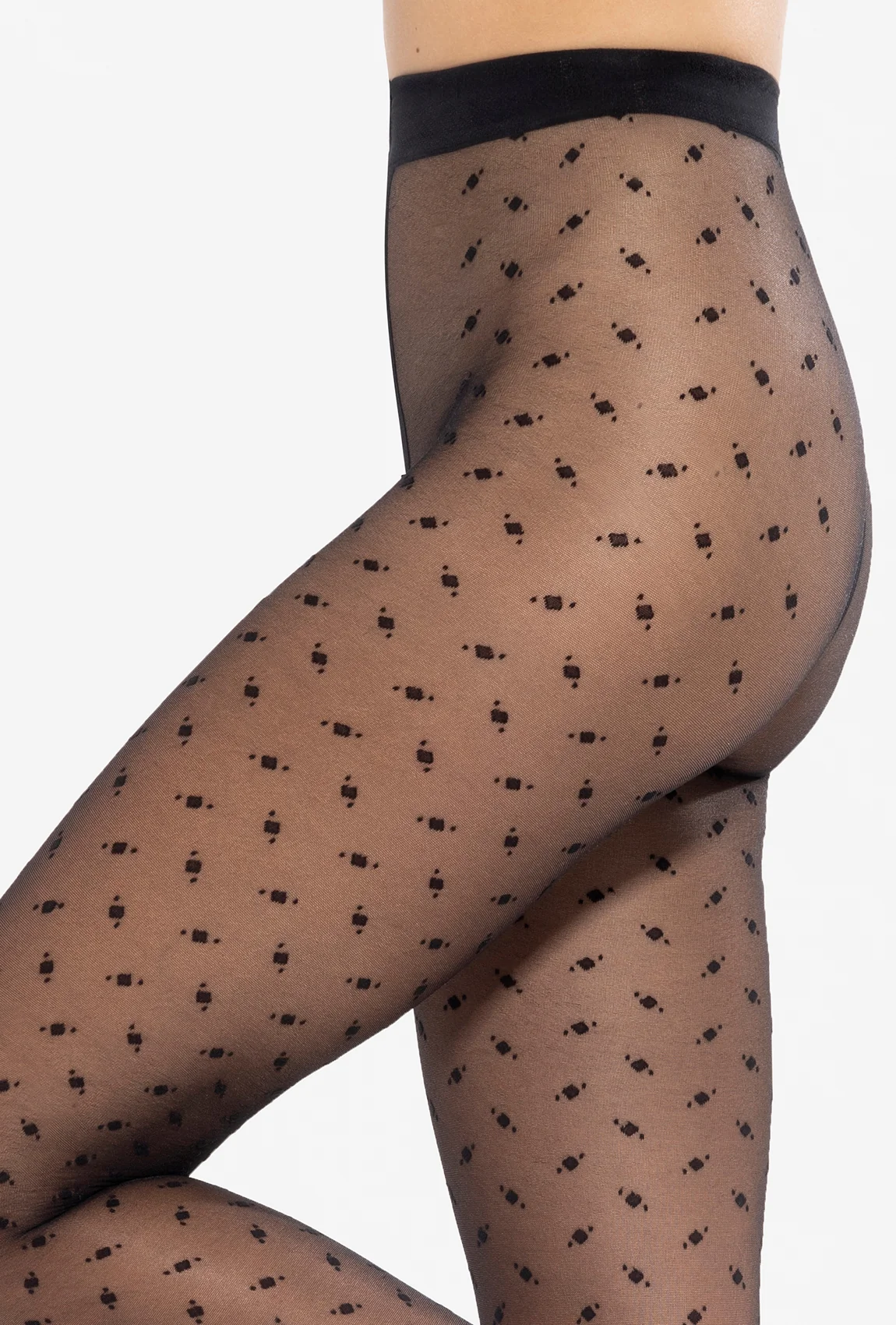 Vzorované pančuchy DOTSY 18