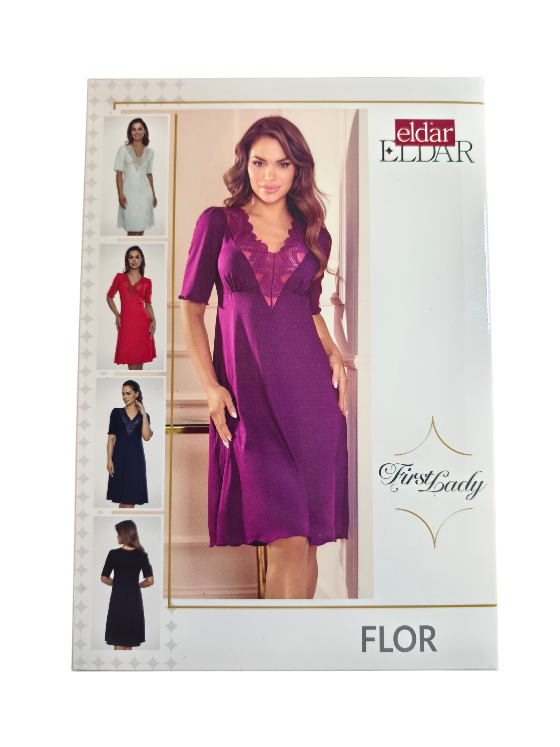 Nočná košeľa s krajkou - krémová