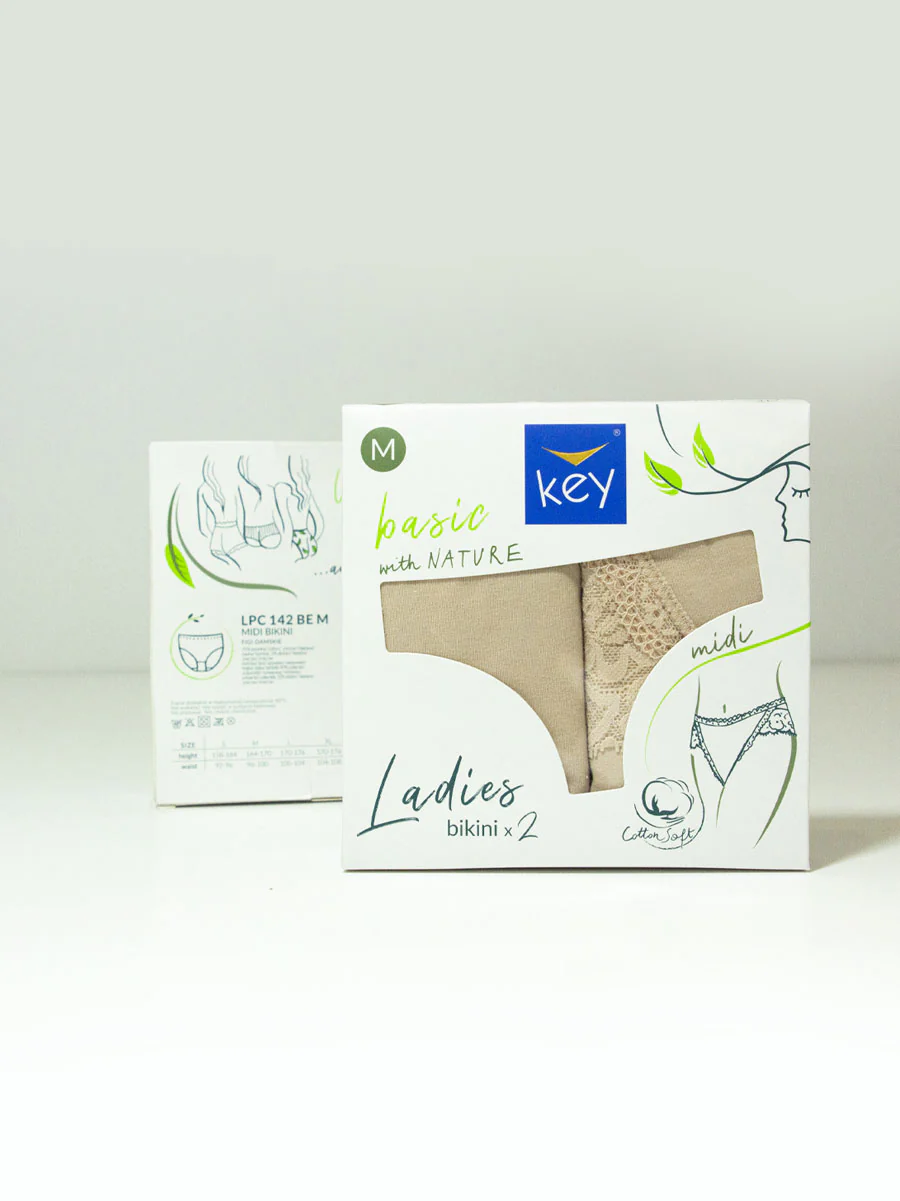 Nohavičky s čipkou LPC 142 telové 2PACK