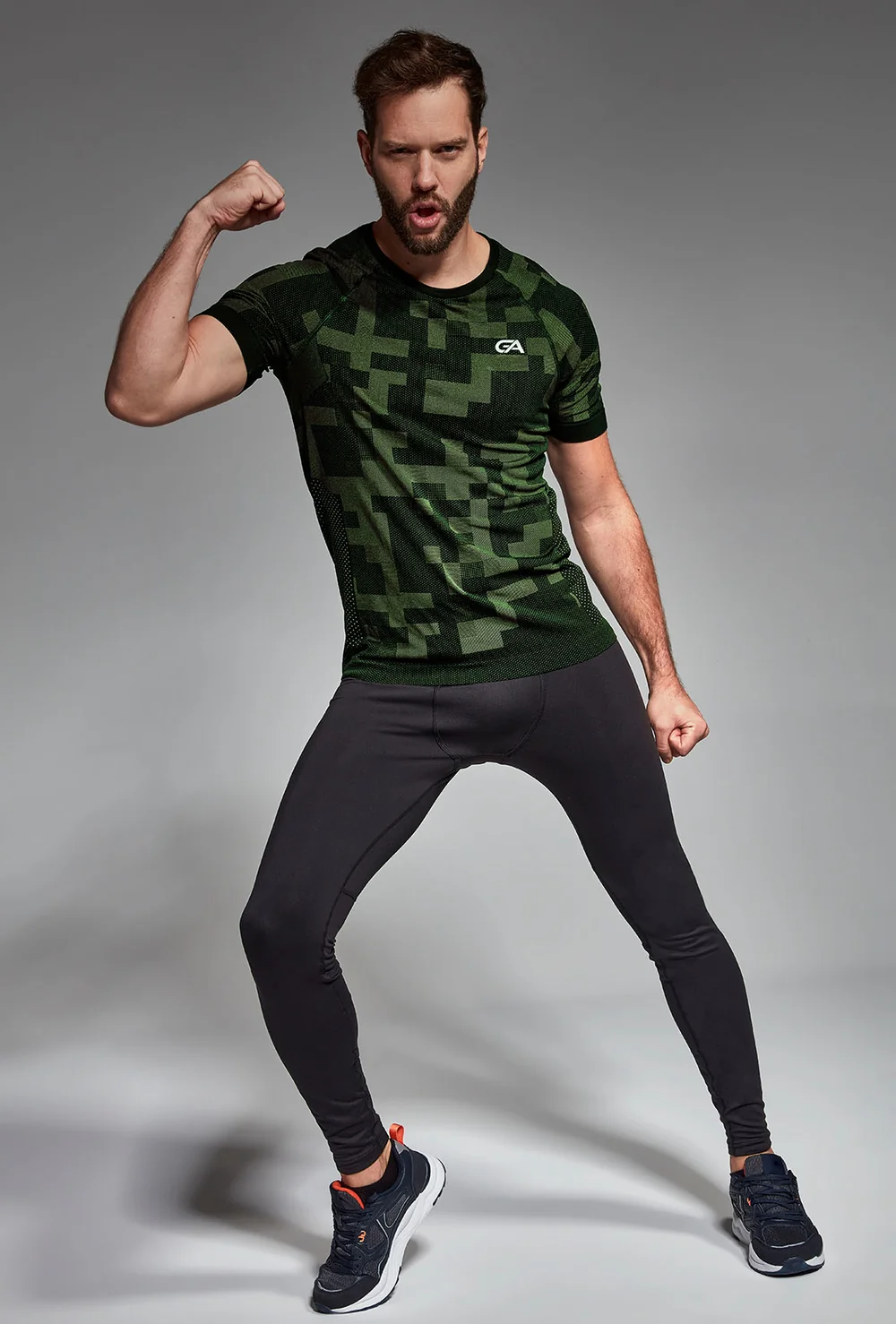 Pánske funkčné tričko BREEZE čierno zelené