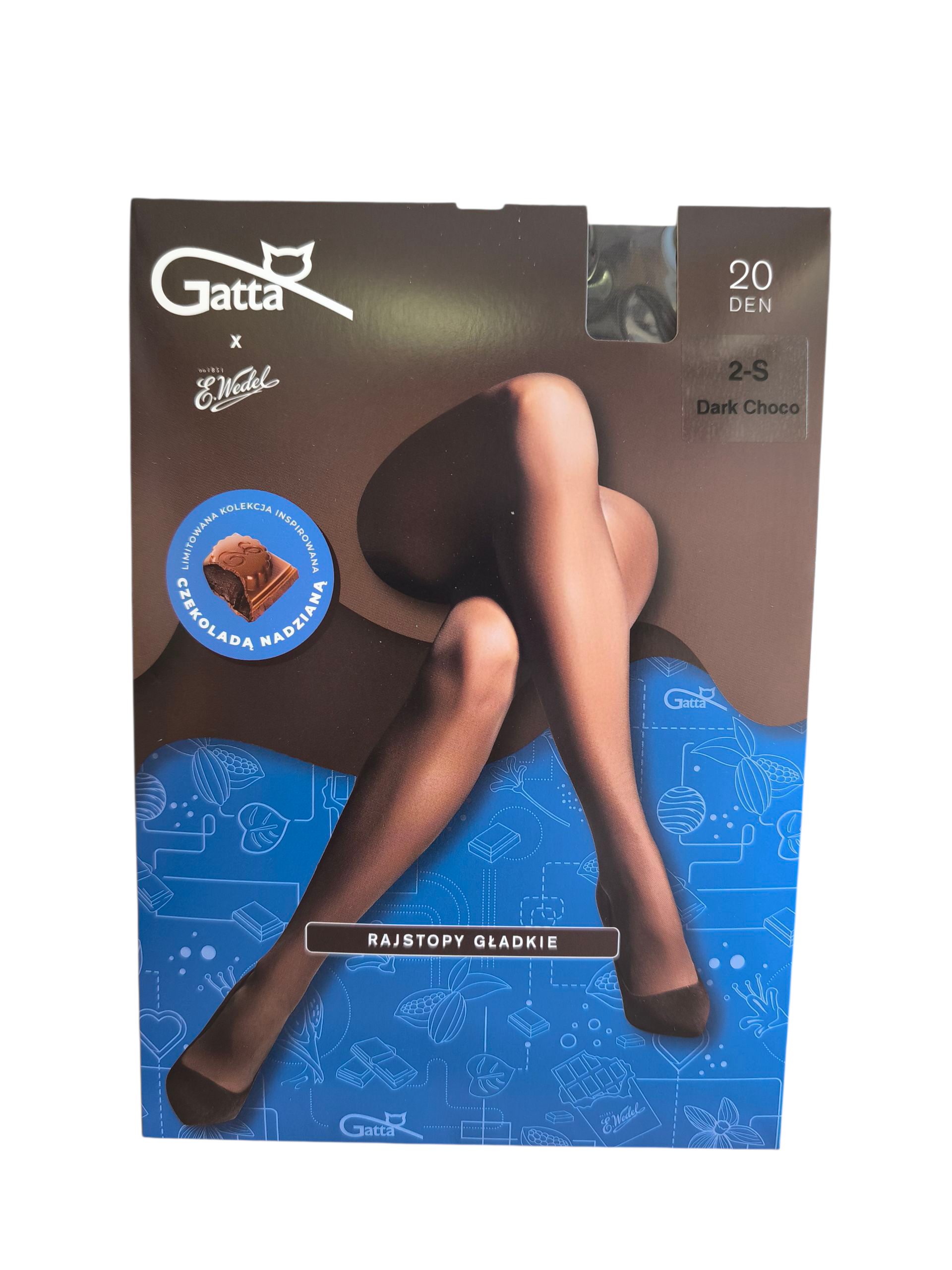 Hladké tenké pančuchy - tmavá čokoláda - dark choco