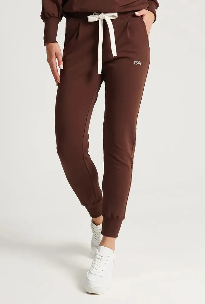 Dámske tepláky GATTA sweatpants GA-hnedá chocolate