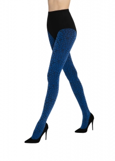 Vzorované pančuchy SASSI 07 blue-nero